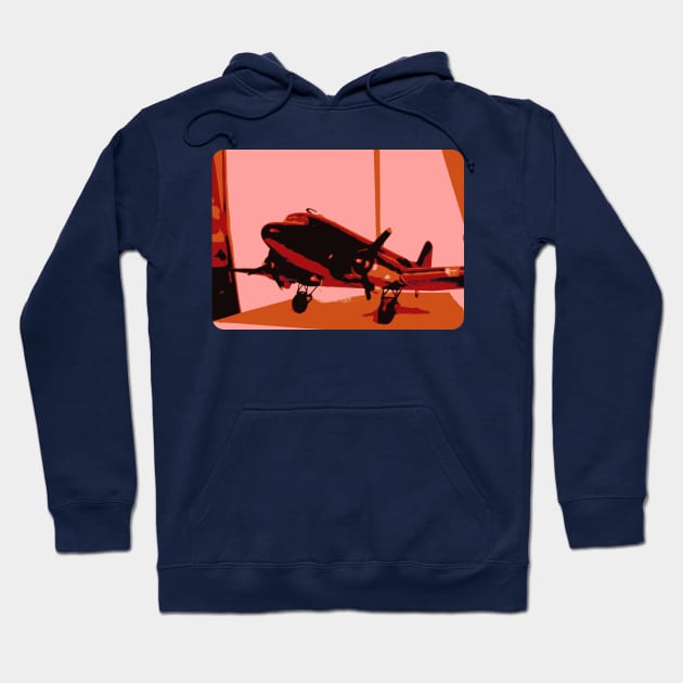 DC 3 Dakota Airplane Hoodie by Retropenguin